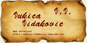 Vukica Vidaković vizit kartica